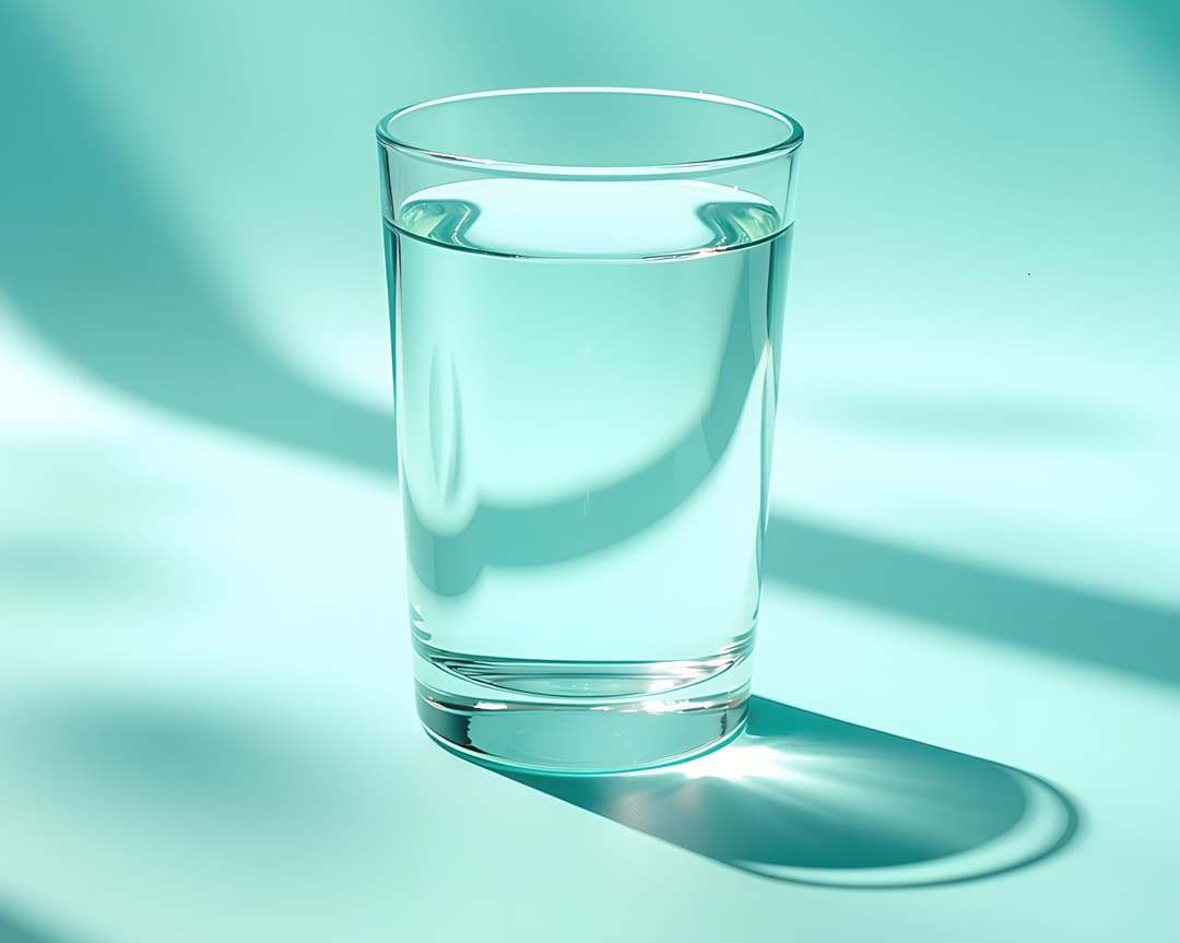 A glass of water representing natural filtration
